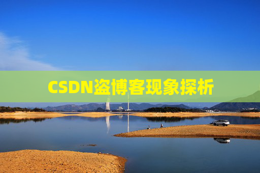 CSDN盗博客现象探析